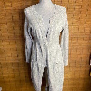 BCBGMaxAzria Super Soft Cotton Angora Cashmere Blend Long Cardigan Sweater Large